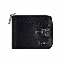 Men's Litchi Grain Wallet, Short Style High-Quality Snap Closure Bifold Wallet, Multi-Card Slots Large Capacity Coin Purse - Multicolor - View 13
