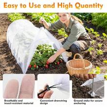 4ft Garden Accelerator Plant Cover, 6-Arch Pop-Up Garden Bed Tunnel, Ready-To-Use Vegetable Fruit Plant Protection Cover - 1 Item - View 5