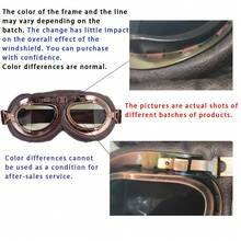 1 Pair Retro Personalized Decorative Goggles, Outdoor Cycling Windproof Dustproof Sandproof Minimalist Daily Versatile Styling Windshield Frames, Decorative Cycling Goggles, Bicycle/Motorcycle/Moped Helmet Decorations - Multicolor - View 3