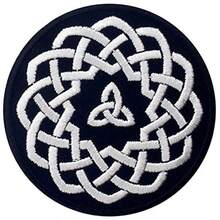ケルトノットサークル刺繍入りアイロン貼り付け/縫い付けワッペン - 写真のように - チェックする 1