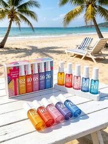 5pcs/Pack 40ML Brazilian Digital Summer Beach Fragrance Room Spray, Car Air Freshener, Multiple Scents, Can Emit Vanilla, Coconut, Rose, Jasmine Fragrance, Long-Lasting Scent, Portable Packaging, Convenient For Daily Use. Suitable As Christmas Gift, Valentine's Day Gift, Mother's Day Gift - A - View 3