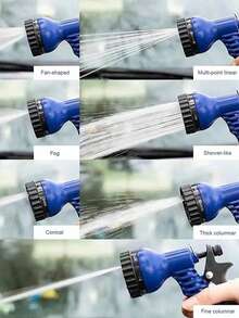 7-Way Adjustable Spray Modes, High-Pressure Garden Hose Nozzle, Threaded Connector/Suitable For Irrigation, Gardening, Car Washing And Yard Cleaning Expandable Hose Spray Gun, Car Washing Gardening Spray Gun, Household Tool, Gardening Spray Gun, Multi-Function Water Gun/Lightweight Ergonomic Grip, Non-Slip Handle, - 1pc Nozzle - View 10