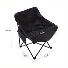Black Home Leisure Single Chair, Compact Foldable Seat With Side Pocket, Suitable For Both Outdoor And Indoor Use, Ideal For Sauna, Camping, Beach, And Home Use. Multi-Functional Leisure Chair, Indoor And Outdoor Seating, Dual-Purpose Chair, Single Seat, Functional Aesthetics, Minimalist Black Design, Lightweight Yet Sturdy, Suitable For Families And Residents Of Small Spaces - Black - View 13