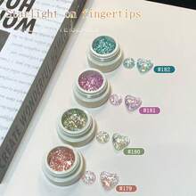 XIANZHIHE 1件/4件 5ML 泡泡仙女亮片凝膠指甲油 2026新款日系閃亮亮片美甲 女款特別禮物 - 彩色 - 查看 11