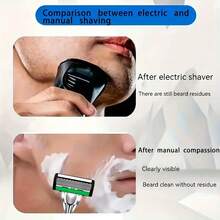 Retro Manual Razor Set | 6-Layer Blades, Interchangeable Heads, Ergonomic Handle, Refillable Design For Smooth Shaving Precision - Perfect Father's Day And Birthday Gift - Multicolor - View 6