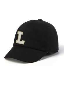 1pc Kids 26 Letters Pattern Baseball Cap, Toddler Boys & Girls Sun Protection Hat, Suitable For Outdoor Daily Wear, UV Protection - Black - View 7