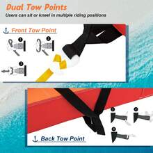 2 Person Inflatable Towable Tube For Boating With Backrest And Handles - 2 Person - View 10