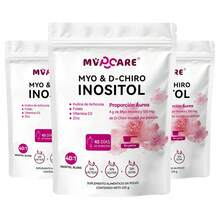 Inositol y D-colina en polvo | Proporción áurea 40:1 | Suministro para 135 días | MVPCARE con ácido fólico + vitamina D3 + zinc, suplemento dietético especializado para mujeres en polvo | Regula el equilibrio hormonal femenino, favorece la salud ovárica. - Tres bolsas - Ver 9