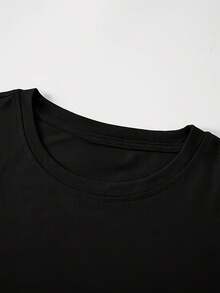 Camiseta estampada para hombre 100% algodón 210G - Negro - Ver 3