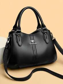 Dedoo 2026 Mother's Day Top Choice Handbag, High-Quality Luxury Designer Crossbody Bag, Large Capacity Solid Color Shoulder Bag - Black - View 9