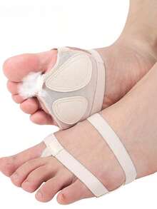 1Pair Portable Lightweight Forefoot Half Socks, Breathable Cushioned Toe Pads For Ballet Shoes Sneakers Dance Wear - Multicolor - View 4