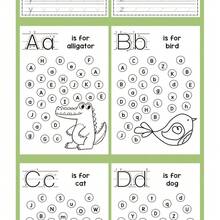 26 Alphabet Uppercase & Lowercase English Tracing Book For Elementary Students, Pen Control Training, Preschool To Primary Transition, Handwriting Practice Workbook, Sketchbook - Alphabet Workbook - Fish - View 11