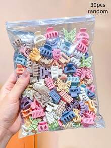 50/30/10/Pcs/Set Mini Candy Color Mini Hair Claw, Macaron Gentle Color Palette, Pink, Blue, Yellow, White, Light Purple, All Low Saturation Color Series Hair Accessories, Soft And Sweet Girl Style, Suitable For Sweet Style, Korean Style, Daily Commute Style, Easy To Match For Atmosphere - Suitable For Girls And Teenagers, Daily, School, Party, Photography, Etc. - Multicolor - View 10