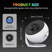 13-In-1 Galaxy Starry Sky Projector With Bluetooth Speaker, White Noise, 360° Rotating Starry Sky Light, Adjustable Ceiling Projection Lamp, Bedroom Decor Night Light, Ideal Gift - Galaxy Star Projector - View 3