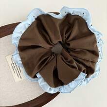 1 bộ 3 chiếc dây buộc tóc scrunchie sọc xanh thanh lịch, dây buộc tóc cỡ cực lớn, dây buộc tóc đuôi ngựa ren hoa, phụ kiện tóc đa năng dây buộc tóc co giãn - Nhiều màu - Xem 13