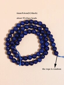 天然青金石原石珠，多種尺寸 4/6/8/10/Mm，手工 DIY 珠飾製作，適用於珠寶手鍊、項鍊、吊墜 - 彩色 - 查看 12