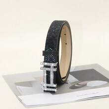 APLCSEY 1pc European And American Fashion Personalized Versatile Sequin Denim Belt With Versatile Design Sense For Women - Sequins - View 11