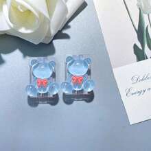 2pcs Transparent Bow Tie Bear Cable Protector Compatible With Apple/Type-C Data Cable, Anti-Bite Anti-Breakage Cable Clip - Multicolor - View 13
