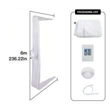 Window Sealing Cloth, Portable Air Conditioner And Dryer Cloth Accessories, 1-Tube Or 2-Tube Universal Window Sealing Strip, (Available In 3/4/5/5.6/6 Meters Five Specifications) Suitable For Every Portable Air Conditioning Device. - Multicolor - View 9