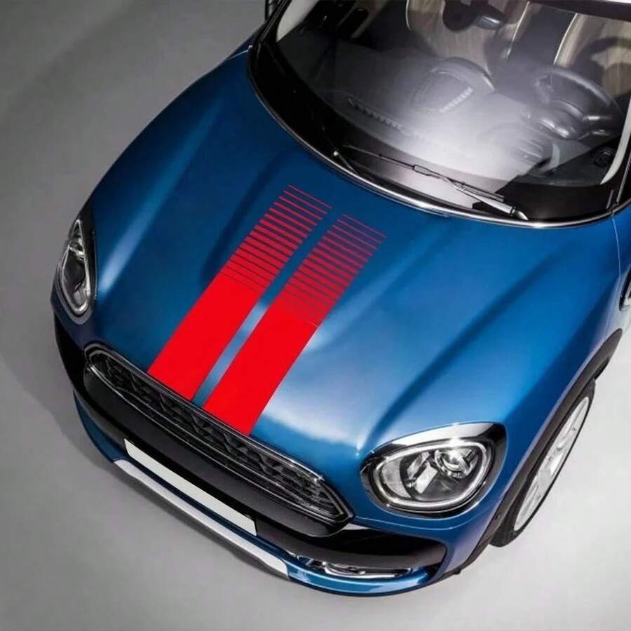 For MINI S One JCW F56 F55 F60 R56 R60 R61 Car Hood Bonnet Stripe Sticker Decoration Decal Vinyl Film Accessories - Car Sticker - View 1