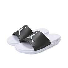 Nike Jordan Jumpman Slide White/Black Comfortable Breathable Durable Versatile Non-Slip Sandals Men's FQ1598-010 - Black and White - View 5