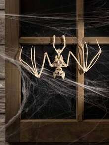 Halloween Decorations: Realistic Bat Skeleton And Scary Bat Skull - Haunted House Party Atmosphere Props, Home Hanging Decor; Suitable For Halloween Themed Party Backdrop Arrangement, Also Suitable For Autumn/Winter Season And Christmas Holiday Decor. - Multicolor - View 2