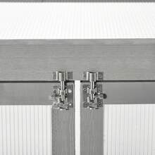 Three-Tier Cold Frame/Greenhouse With Two Doors, Made Of Wood And Polycarbonate, Weather-Resistant, Load Capacity Up To 15 Kg Per Shelf, Dark Grey - 深灰色 - 查看 3