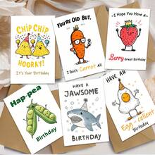 Happy Birthday 12/24pcs Funny Birthday Cards 4*6 Inch Cards With Envelopes Thank You Cards - View 5