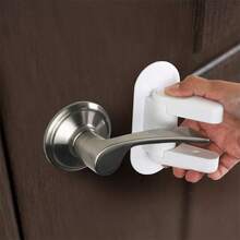 1pc Plain Lock, White Plastic Door Lock Protector For Household - White - View 3