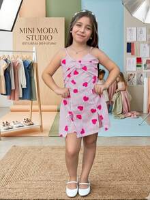 Macaquinho Feminino  Crepe Infantil Com Amarração Nas Costas Moda Infantil - Pink - Visão 3