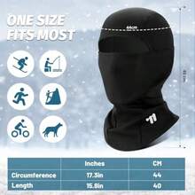 West Biking Balaclava Ski Mask Warm Face Mask For Cold Weather Lightweight Windproof Thermal Winter Scarf Face Mask Men Wome - Black - View 5