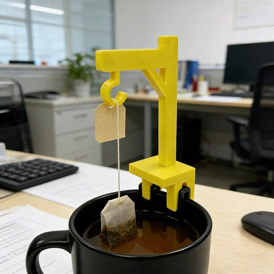 1 Creative Mini Tea Bag Holder, Reusable Anti-Drop Tea Bag Hook For Cup Rims, Tea Bag Clip For Home & Office. Fits Cups With 3-5mm Thick Walls, Easy To Hang Tea Bags. Practical Small Gadget, Ideal Gift For Halloween, Christmas And Thanksgiving.