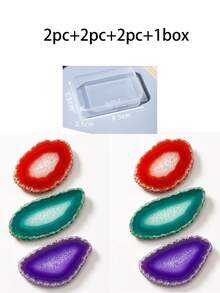 Exquisite Red, Green, Purple Agate Slice Set (With Gift Box) - Authentic Healing Stones For Chakra Balancing, Reiki Therapy And Positive Energy. Unique Birthday And Holiday Gift For Gemstone Collectors, Stunning Desktop Decor - Multicolor - View 10