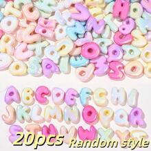 5/20pcs Round Edge Acrylic Alphabet Letters, A-Z Colorful Craft Beads,For DIY Supplies,Keychains & Party Decor,Cute Style, Ideal For Creative Projects - Random Style - View 9