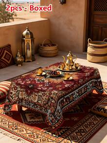 1/2 buah Taplak Meja, Taplak Meja Poliester Motif Bunga Vintage Cocok Untuk Meja Makan Bundar dan Persegi, Dapur, Restoran, Meja Kopi, Dekorasi Piknik, Berkemah, Gaya Rumah Pertanian Pedesaan, Perlindungan Permukaan Meja, Pengaturan Liburan, Aplikasi Multi-Adegan, Desain Bunga yang Indah Meningkatkan Suasana Rumah - MultiWarna - View 19