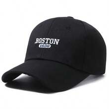 1件中性款棒球帽，刺繡「BOSTON」字樣，適合日常戶外運動與休閒穿著，四季皆宜 - 多色 - 查看 6