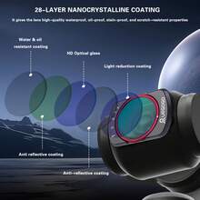 UEGOGO Magnetic ND Filter Set For Osmo Pocket 3, ND2-32 & ND32-512 Neutral Density Lens Filters, Multi-Coated High-Definition Optical Glass, Quick Magnetic Design, Suitable For Video Recording, Outdoor Photography And Exposure Balance - A - View 5