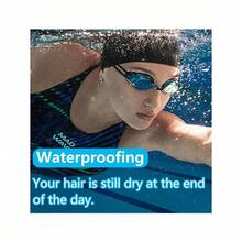 1pc Silicone Swim Cap, Waterproof Non-Slip Comfortable High Elasticity Swim Cap, Unisex Swimming Gear, Beach Essential, Beach Accessory, Pool Float - Multicolor - View 2