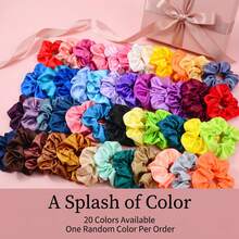 5pcs Women's Hair Ties,Strong Grip Snag-Free Material Thick Hair Scrunchies Creaseless Bobbles,Chic Y2K Boho Accessory For Getaways,And Music Festival - 顏色隨機 - 查看 9