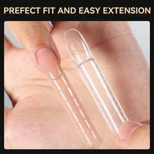 ZIMOOM 30/90/150pcs 3D Reverse Square French Dual Form, 15 Sizes Zone French Dual Form With Guide Lines, No Paper Film Needed For Quickly Nail Extensions With French Style - Clear - View 4