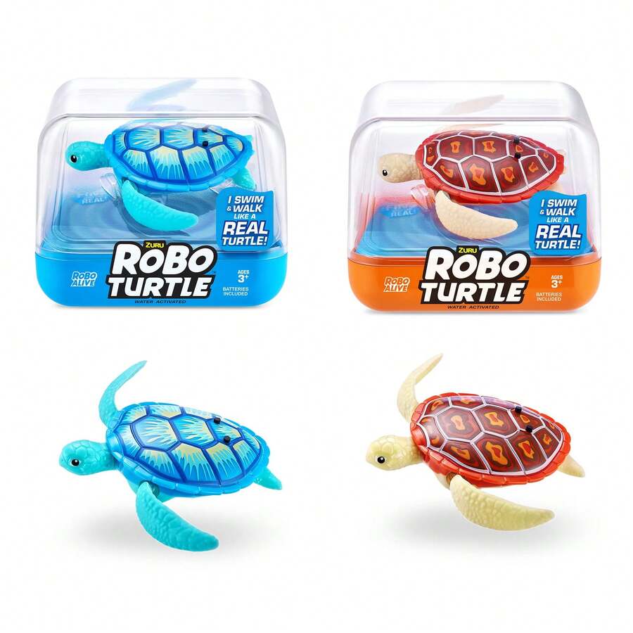 ZURU ROBO ALIVE Robo Turtle Robotic Swimming Turtle Water Activated, Comes With Batteries (Random) - Multicolor - View 1
