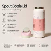 32oz/945ml Stainless Steel Insulated Travel Cup Double Drinking Ports Prevent Leakage, Keep Warm Or Cool, Multiple Colors Available, Energetic Hydration Without Burden, Suitable For Sports/Commuting/Daily Use - 淺粉色 - 查看 2