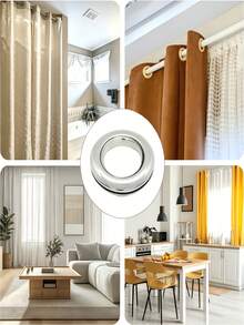10pcs Roman Style Plastic Curtain Rings, Easy To Install And Replace Perforated O-Shaped Rings, Low Noise Nano-Grade Plastic Buckle Rings, Durable And Smooth Sliding Design, Curtain Accessories, Home Decor, Suitable For Heavy Curtains And Roman Style Curtains - Multicolor - View 12