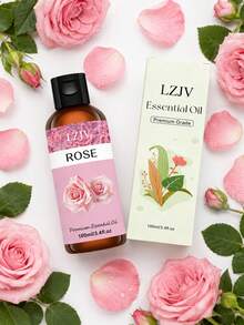 LZJV 100ml/3.4oz, 30ml/1.0oz 玫瑰精油擴香器、玫瑰精油、按摩油、居家香氛擴香器、居家香氛、臉部護理、禮物 - 玫瑰味道 - 查看 6