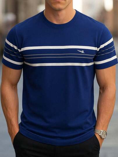 Camiseta Masculina Confortável Estilo Casual para Uso Diário
