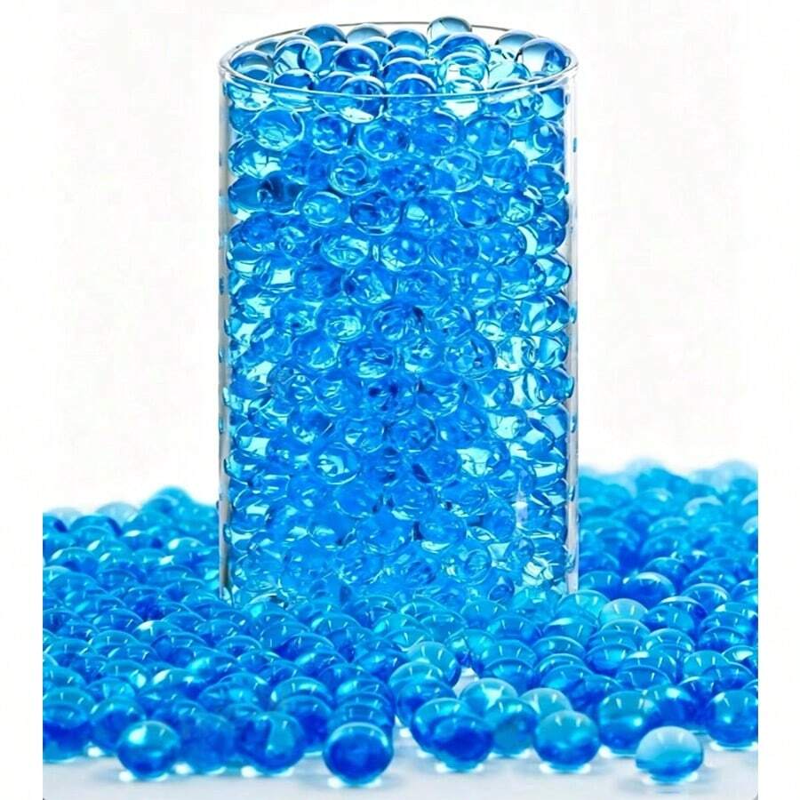 100,000顆 7-8mm 凝膠珠,吸水珠,適用於花瓶填充、聖誕裝飾、婚禮中心裝飾、生日裝飾、漂浮蠟燭、種植、花卉裝飾、禮品 - 藍色 - 查看 1