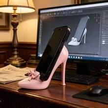 3D Printed Creative Universal Funny High Heel Shoe Slouchy Phone Holder Desktop Ornament Humorous Model Phone Stand, Special Gift For Graduation Season And Back To School Season, Essential Gift, Gift List - Sets - View 6