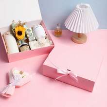 6/12pcs Elegant Pink Gift Box, Luxury Ribbon Gift Box, Groomsman Invitation Box, Bridesmaid Gift Box, Graduation Gift, Mother's Day Gift, Christmas Gift, Birthday Gift Box, Gift Bag, Father's Gift Box - Pink - View 3