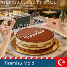 Acrylic Tiramisu Powder Stencil Mold, Compatible With Round/Square Cake Powder Shakers, Creates Exquisite Cocoa Powder Print Effect, Smooth Edges For Hands, Reusable. Multiple Classic Letter And Blessing Templates (Tiramisu, Happy Birthday, Congrats, Etc.), Beginners Can Also Make Beautiful Cake Decorations. Suitable For Home Baking, Birthday Parties, Holiday Celebrations, Commercial Dessert Shops, Essential Tool For Baking Enthusiasts. - Multicolor - View 8
