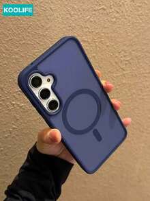 Koolife 1 chiếc ốp lưng điện thoại nam châm màu xanh navy mờ giả da, bảo vệ toàn diện 360°, hỗ trợ sạc không dây, vỏ PC+TPU chống sốc, tương thích với S26Ultra/S26Plus/S26/S25 Plus/S25 Ultra/S25/S22/S22plus/S22Ultra/S23/S23Plus/S23Ultra/S24/S24Plus/S24Ultra - Màu xanh hải quân - Xem 8